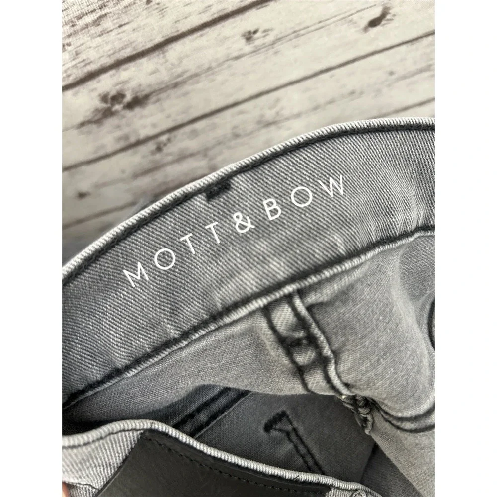Mott And Bow Stone Gray Mens Jeans Size 34x34 Straight Fit Cotton Stretch